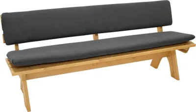 Produktbild von DEGAMO Bankauflage Bankpolster Auflagenset ARIZONA für Bank 4-sitzer 195cm, anthrazit, 2-teilig