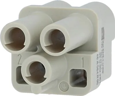 Immagine prodotto di HARTING Han Q2/0 Inserto femmina (F) Connessione a crimpare, 2 poli+PE 400V, 40A - 1 pezzo