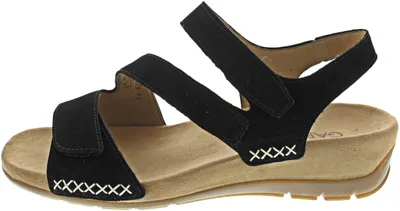 Produktbild von Gabor Damen Sandalen Schwarz Größe 40 mit Klettverschluss und Fußbett