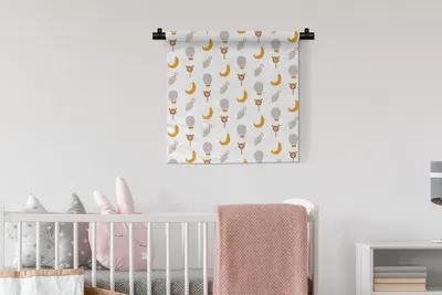 Produktbild von MuchoWow® Wandteppich Wandbehang Pastell - Muster - Babyzimmer 60x60 cm Tapisserie Dekoration Wandtuch - Dekorationen - Wand Decke