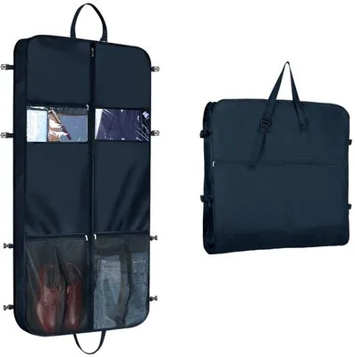Produktbild von Famanu Kledingtasche für Herren mit 5 Fächern, Verstellbarem Tragegriff und Schuhfach, Wasserfest für Reisen