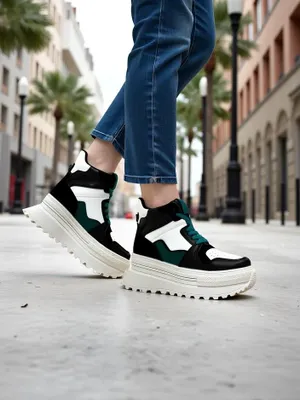 Zdjęcie produktu dla Royalfashion Wysokie damskie buty sportowe Geeky, rozmiar 38