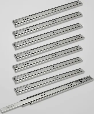 Produktbild von Schubladenschienen Schubladenauszug Auszugsschiene Rollenführung Schiene Schubladen Kugelführung Selbsteinzug Vollauszug Länge 350mm 4Paar