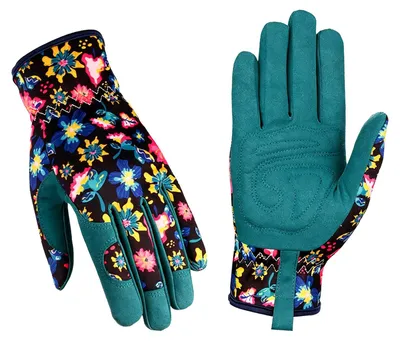 Produktbild von Mikrofaser-Gartenhandschuhe mit Touchscreen-Funktion, Arbeitshandschuhe, Rosenhandschuhe, Gartengeschenk für Frauen, geeignet für Gartenarbeiten, Größe L