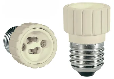 Zdjęcie produktu dla Alcapower Blister 10 szt adapter E27 na GU10 do żarówek LED i halogenowych, maks 240V, prąd znamionowy 2A, kolor biały