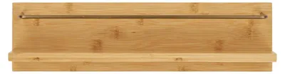 Obrázok produktu pre Malá nástenná polička Ember z bambusu a kovu v prírodnej farbe, 45 × 10 × 12 cm