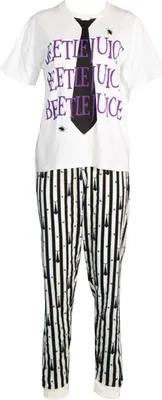 Obrázek produktu pro Beetlejuice - dámské pyžamo TC913 (34 DE - 36 DE) (bílá/černá)