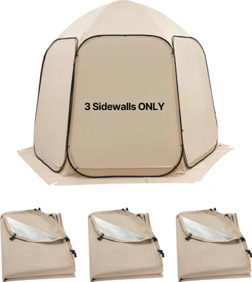 Produktbild von VEVOR Seitenwand, passend für 303x265 cm große Zelte, 168x129 cm großer Seitenteil, silberbeschichtetes 300D Oxford-Gewebe, 3er-Pack (Zelt nicht enthalten), für Outdoor-Aktivitäten, Beige