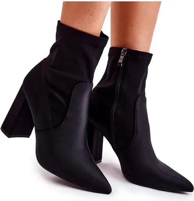 Produktbild von Women's Material Stiefel On Heel Schwarz Amile 38