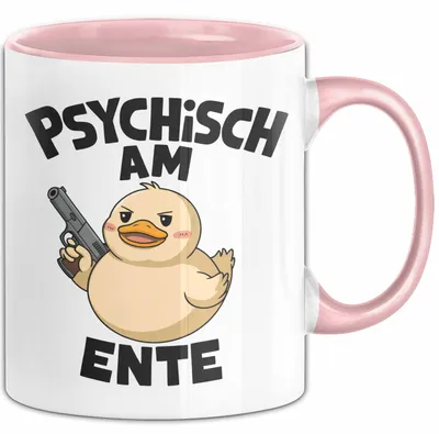 Produktbild von Sarkasmus Sarkastisch Tasse Geschenk Lustige Geschenkidee Spruch Psychisch Am Ente (Rosa)
