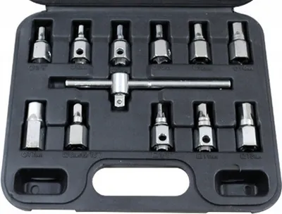 Image de Douilles pour bouchons d'huile 3/8", 12 pcs.