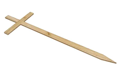 Produktbild von Großes Grabkreuz aus Eiche 170 cm – Handgefertigtes Holzkreuz, Imprägniert, Massivholz Eiche, Friedhofskreuz Natur