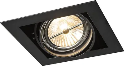 Produktbild von QAZQA Inbouwspot schwarz AR111 verstellbar 91102