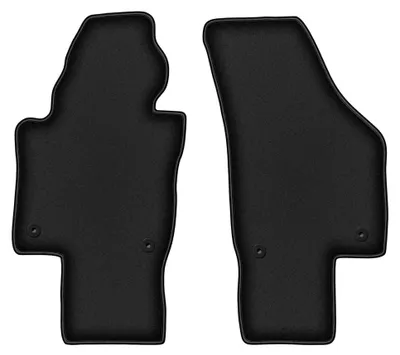 Obrázok produktu pre Predné velúrové koberce pre: Volkswagen Passat B6 / B7 USA 2005-2014 (sedan/kombi) – 2 ks, čierne, na mieru – Wielganizator DURBAN