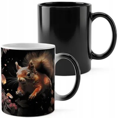 Image de Kubek Magiczny 330Ml Druk - Zwierzęta Dzikie Leśne Wiewiórka