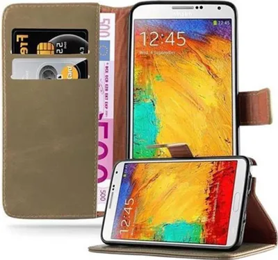 Obrázek produktu pro Cadorabo Pouzdro pro Samsung Galaxy NOTE 3 Ochranný kryt v hnědé barvě Kryt na mobilní telefon Pouzdro typu kniha Pouzdro Luxury