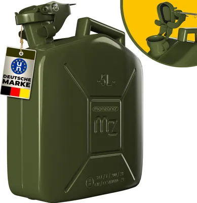 Produktbild von MONZANA® Metallkanister 5L 35x24x12cm UN-Zulassung  Stahl Sicherheitsbügel oliv