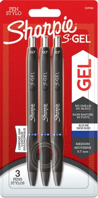 Produktbild von Sharpie Gelschreiber S-Gel 0,7mm | 3er Set blaue Schriftfarbe