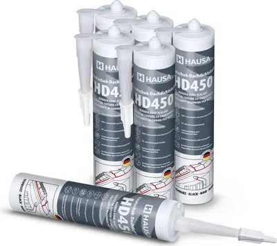 Produktbild von Hausa Kautschuk Dachdichtstoff HD450 Schwarz 6x 300ml