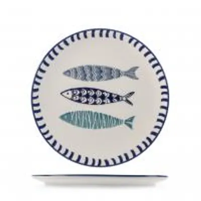Produktbild von H&H Set mit 6 Obsttellern, mediterranes Design, Durchmesser 20 cm
