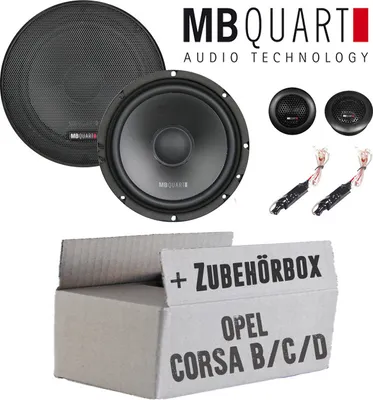 Produktbild von Lautsprecher Boxen MB Quart QS165 - 16,5cm Kompo Auto Einbauzuebehör - Einbauset passend für Opel Corsa B/C/D - justSOUND