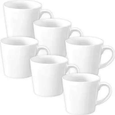 Produktbild von Wilmax Tasse 280 ml 6er-Set Weiß aus Porzellan