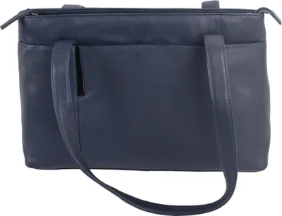 Produktbild von Dunkelblaue Damen Handtasche mit praktischen Fächern, 36x24x8cm