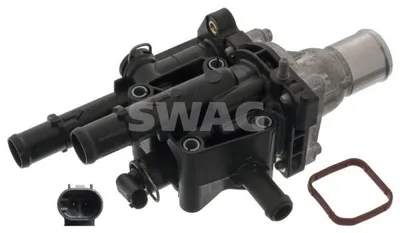 Produktbild von SWAG Thermostatgehäuse 40 94 9187 für OPEL Corsa D Schrägheck (S07) Aluminium Kunststoff