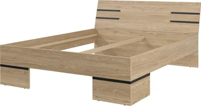 Produktbild von Bett Violla 31 Bettgetelle 160X200 Cm Bettrahmen Ehebett (Geöltes Eichenholz)