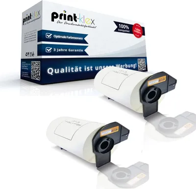 Produktbild von Print-Klex 2x Kompatible Etiketten-Rollen kompatibel mit Brother P-Touch DK-11241 QL 1000 Series QL 1050 QL 1050 N QL 1060 NDK11241 DK 11241 102mm x 152mm x 200 Etiketten Office Line Serie