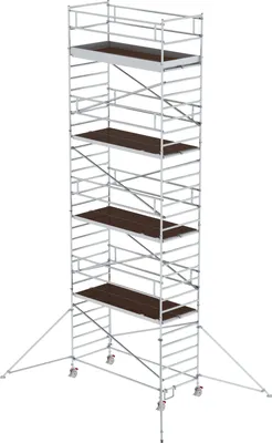 Produktbild von Günzburger Steigtechnik Rollgerüst 1,35 x 3 m mit Ausleger & Doppel-Plattform Plattformhöhe 8,35 m - 169836