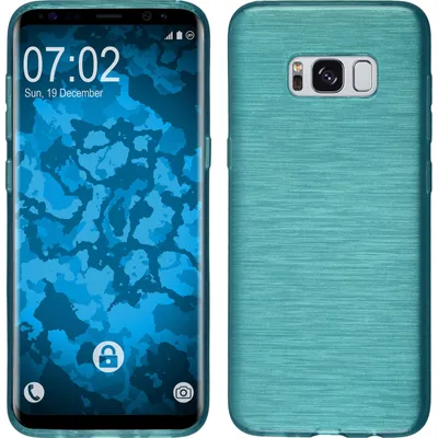 Produktbild von PhoneNatic Case kompatibel mit Samsung Galaxy S8 - türkis Silikon Hülle brushed + flexible Folie
