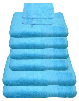 Produktbild von Julie Julsen Handtuch Set Türkis,Set:8 tlg. 2 Bade- 4 Handtücher + gratis 2 Waschhand..