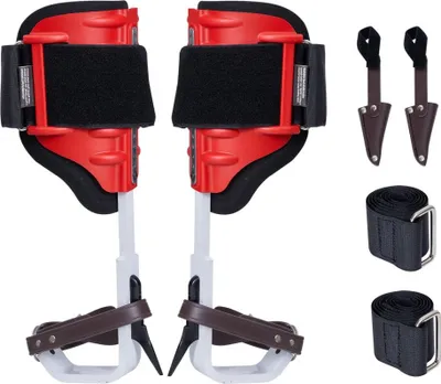 Produktbild von Steigeisen Baumsteigeisen Kletterausrüstung Set Rot - 374,65-533,4 mm - Baumklettern Zubehör - Outdoor Kletterausrüstung