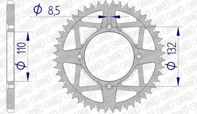Produktbild von AFAM Rear Sprocket Alu Self Cleaning - 520