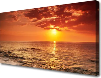 Produktbild von Tulup Leinwand-Bilder 100x50 Wandbild Canvas Kunstdruck Meer Sonne Landschaft