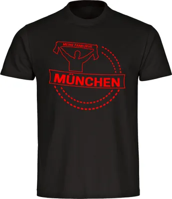 Produktbild von multifanshop Herren T-Shirt - München rot - Meine Fankurve, schwarz, Größe 4XL