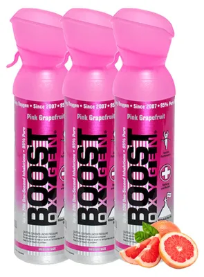 Image de Oxygène supplémentaire en canette Boost Oxygen Pamplemousse Rose, moyen, 3x5L