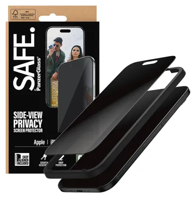 Produktbild von PanzerGlass SAFE. by ® 2-Way Privacy Displayschutz iPhone Air | Ultra-Wide Fit m. EasyAligner, Apple, Apple - iPhone Air, Trockene Anwendung, Kratzresistent, Schockresistent, Transparent, 1 Stück(e)