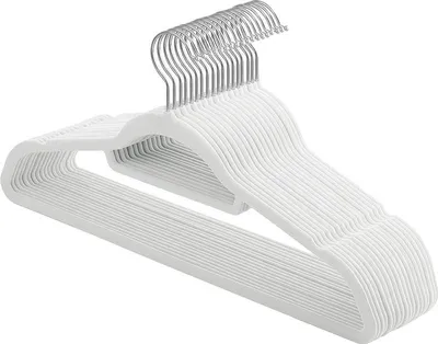 Produktbild von Maxi-Kleiderbügel aus Samt, 20er-Set - grau