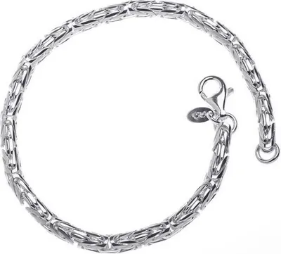 Produktbild von SILBERKETTEN STORE Königskette Armband, rund 4mm - 925 Silber, Länge wählbar von 16-25cm - 24cm