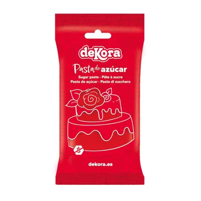 Produktbild von dekora - Rotes Fondant 250 g Für Torten, Kuchen & Cupcakes Dekoration