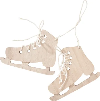 Produktbild von VBS Holz-Anhänger "Schlittschuhe", 2 Stück