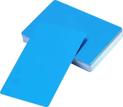 Zdjęcie produktu dla 50 sztuk imponujących blankietów grawerowanych laserowo metalowych wizytówek biznesowych (niebieski)