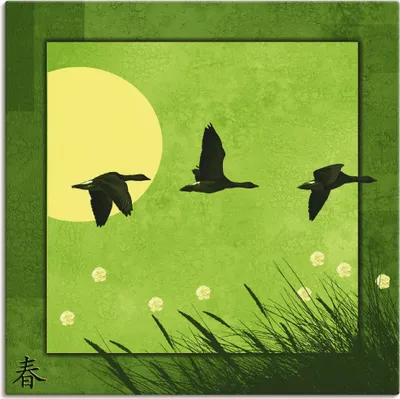 Produktbild von ARTland Leinwandbild Serie vier Jahreszeiten - Frühling Größe: 50x50 cm
