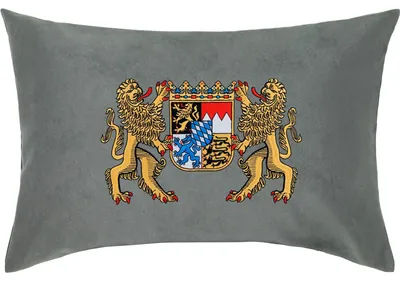 Produktbild von Solidchoice - Dekokissen mit Wappenmotiv, 40 x 60 cm