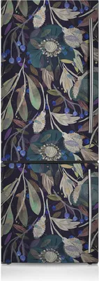 Produktbild von Magnetfolie Magnete Küche Kühlschrank Dekoration 70x190 cm - Botanisches Muster