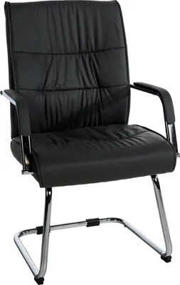 Produktbild von Besucherstuhl – Gastgeberstuhl – Komfortables Design und ergonomischer Sitz | Farbe: Schwarz