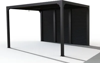 Image de Pergola bioclimatique 10.8m² gris anthracite - Habrita - PER36V30BI -