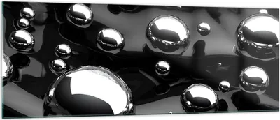 Produktbild von Bilder auf glas - Chrom Metall Reflexion - 140x50cm - Glasbilder - Wandbilder - Kunstdruck - zum Aufhängen bereit - Wanddekoration aus Glas - Glas Bilder - Wandbild auf Glas - GAB140x50-2525